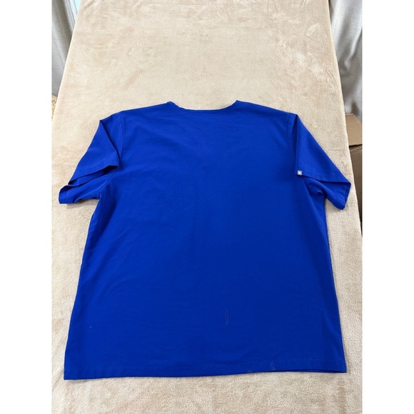 FIGS Technical Collection Leon Pocket Scrub Top Mens Size XXL Royal Blue Stretch - Picture 5 of 9